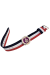 BRACELET TISSU TRICOLORE - MÉDAILLON ACIER INOXYDABLE