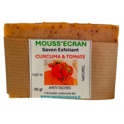 SAVON AU CURCUMA & TOMATE - Bio - 100 gr - Anti - Taches