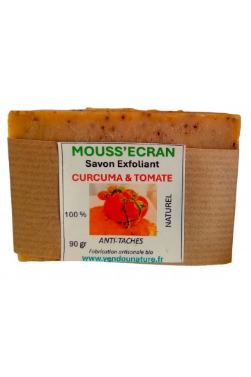 SAVON AU CURCUMA & TOMATE - Bio - 100 gr - Anti - Taches