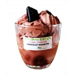 BOUGIE A THEME AUX PARFUMS DE GRASSE - CHOCOLAT NOISETTE - 200 gr.