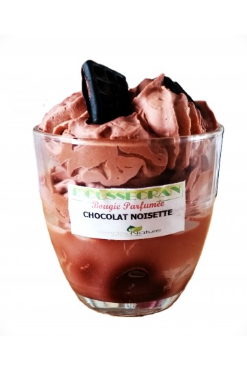 BOUGIE A THEME AUX PARFUMS DE GRASSE - CHOCOLAT NOISETTE - 200 gr.