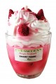 BOUGIE A THEME AUX PARFUMS DE GRASSE - YAOURT FRAISE - 200 gr.