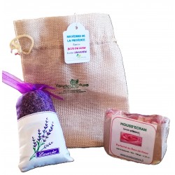 SAC EN LIN SOUVENIRS DE PROVENCE - BOIS DE ROSE + 25 GR. LAVANDE