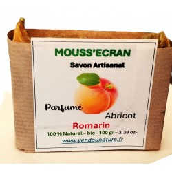 SAVON ARTISANAL AU ROMARIN & ABRICOT - BIO - NATUREL - SANS PRODUITS CHIMIQUES -100 GR