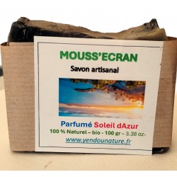 SAVON ARTISANAL SOLEIL D'AZUR - NATUREL - BIO - SANS PRODUITS CHIMIQUES - 100 GR -