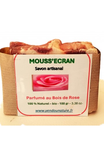 SAVON ARTISANAL BOIS DE ROSE - NATUREL - BIO - SANS PRODUITS CHIMIQUES - 100 GR -