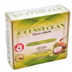 2 SAVONS MOUSS'ECRAN  ANTI-MOUSTIQUES - 2 X 120 gr - A L' EUCALYPTUS-CITRONNÉE  - CERTFIÉ  BIO - SANS PRODUITS CHIMIQUES -