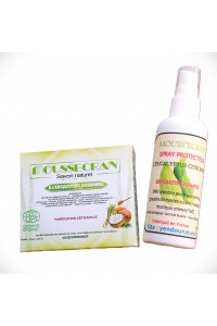 SAVON + SPRAY MOUSSECRAN - ANTI-MOUSTIQUES A L'EUCALYPTUS CITRONNE- CERTIFIE BIO - SANS PRODUIT CHIMIQUES -